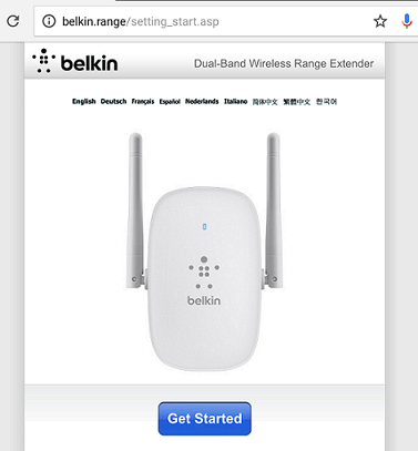 Belkin Wi-Fi Range Extender wirelessly