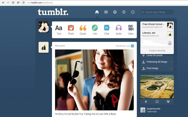 from the Tumblr account. if you have recently created a new account on Tumb...