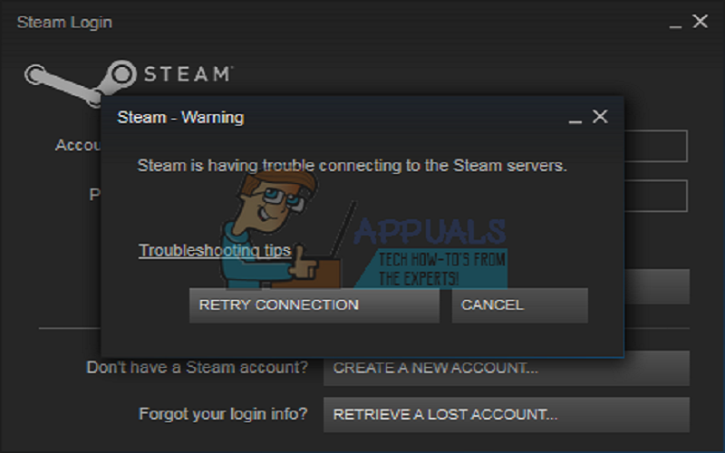 There are many steam gamers faces this type of error like Could Not Connect ...