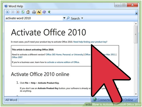 Activate Microsoft Office 2010