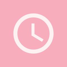 Aesthetic clock icon pink