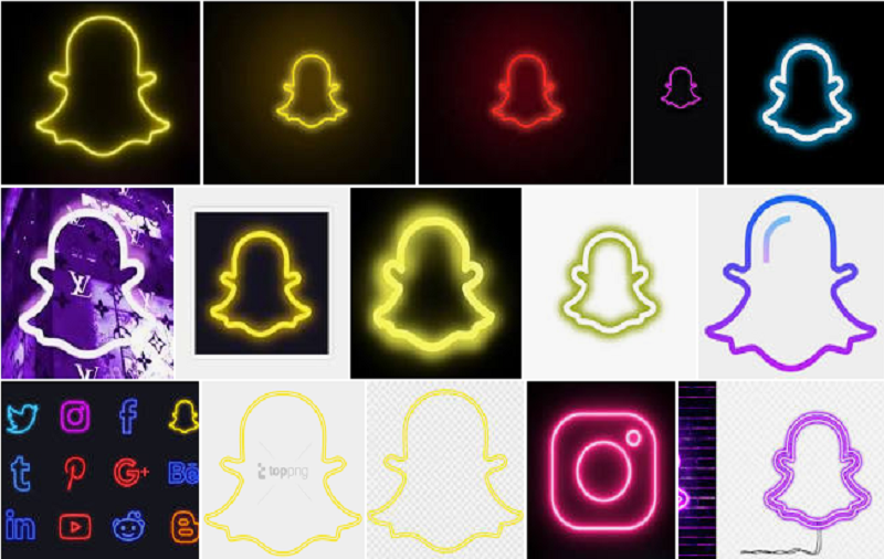 Best Neon Snapchat Logo for iPhone