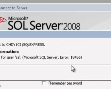 SQL server error 18456